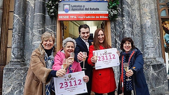 Los quintos: Azcarreta reparte en Bilbao 120.000 euros, mientras Balmaseda y Leioa se llevan dos pellizcos