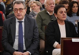 Aitor Esteban y Mertxe Aizpurua, en el reciente homenaje a las víctimas del Franquismo en el Congreso.