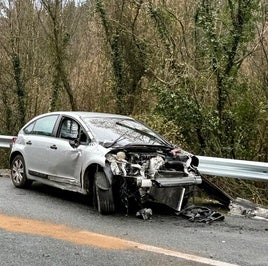 Accidente en la AP-68, a la altura de Amurrio, sentido Bilbao