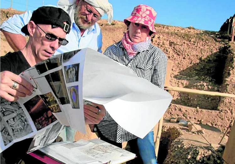 En un yacimiento en Turquía, documentándose para su trabajo sobre el templo de Gobekli.