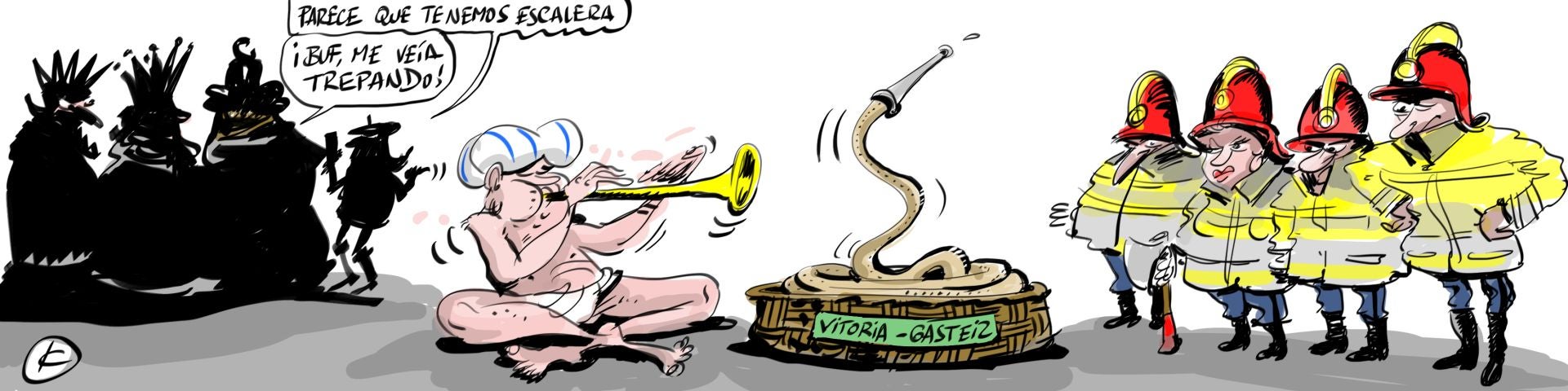 La viñeta de Cerrajería sobre la suspensión de la huelga de bomberos