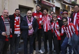 La afición del Athletic toma el centro de Logroño