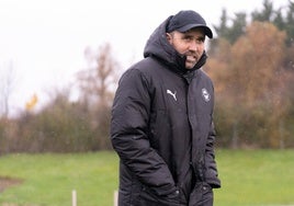 Coudet, durante un entrenamiento.