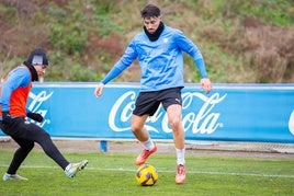 Facundo Garcés, en un entrenamiento reciente con el Alavés.