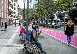 Una zona peatonal en la calle Doctor Areilza, en el centro de Bilbao.