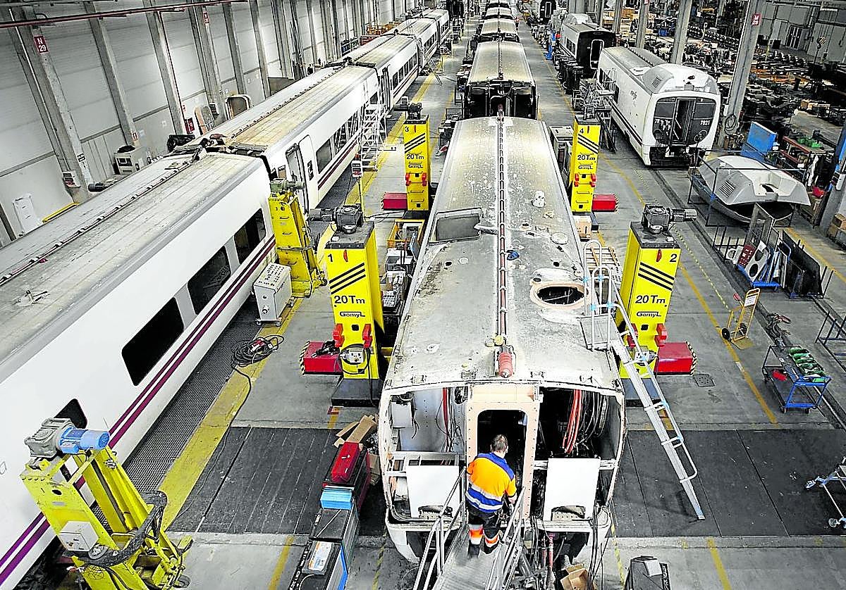 Imagen de la planta de Talgo en la localidad alavesa de Rivabellosa.