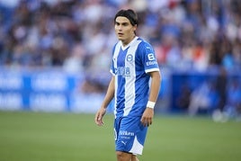 Luka Romero, con el Deportivo Alavés.