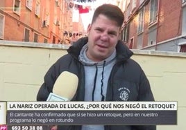 Las disculpas de Lucas a Ana Rosa Quintana por mentir sobre su nariz: «Fui muy mal enfermo»
