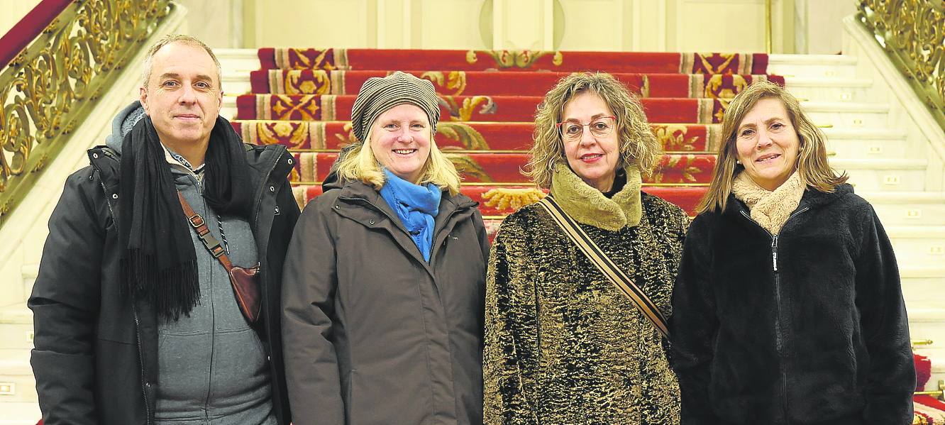 David Fernández, Sandra Davis, María Luisa Ruiz y Cristina Benavent.