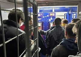 Colas de hinchas del Athletic para acceder al estadio del Fenerbahce