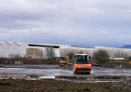 Obras del Baskonia en Salburua donde falleció un trabajador este mes.