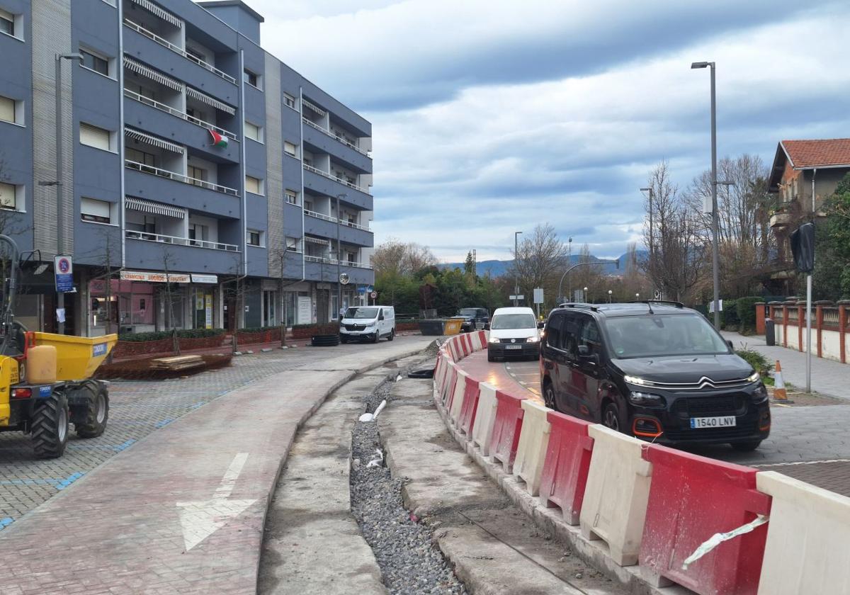 Se prevé que las obras en la calle Sabino Arana, en Berango, culminen en un mes.