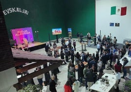 Acto de promoción del vino de Rioja Alavesa en el viaje por México.