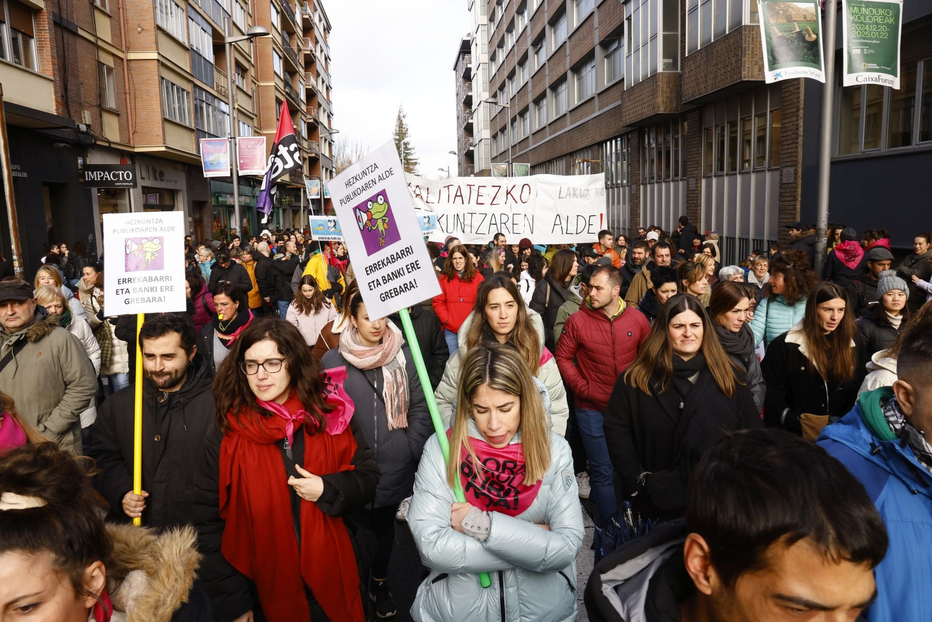 Manifestación de la enseñanza pública en Vitoria