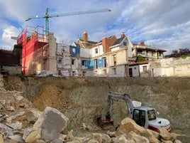 Vista del inmueble histórico del que se debían conservar tres de las cuatro paredes.