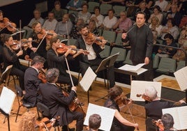 Trevino dirige a la orquesta vasca en un concierto el pasado mes de octubre.