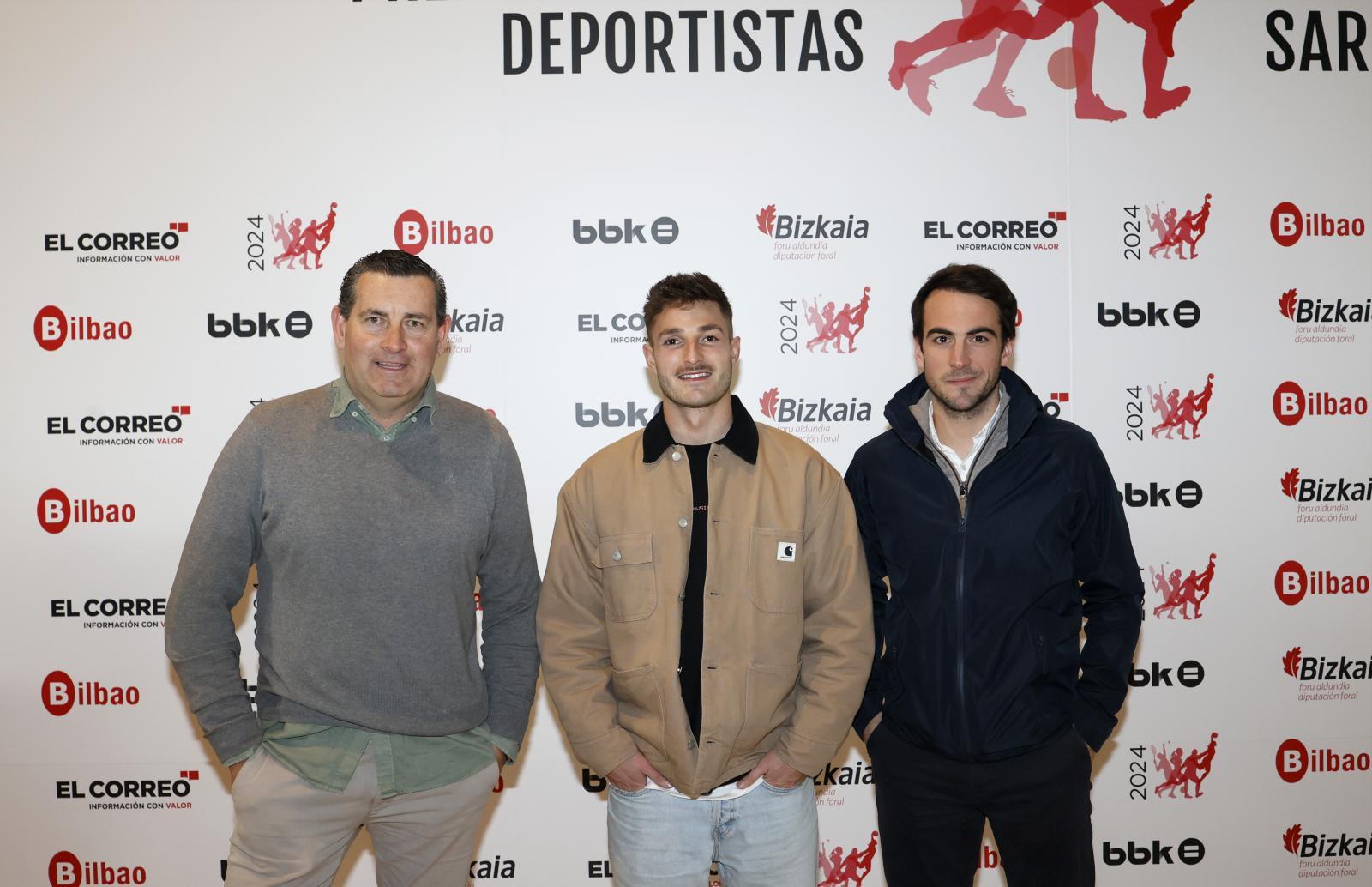 Joseba Núñez, Julen Huidrobro y Aritz Esteban.