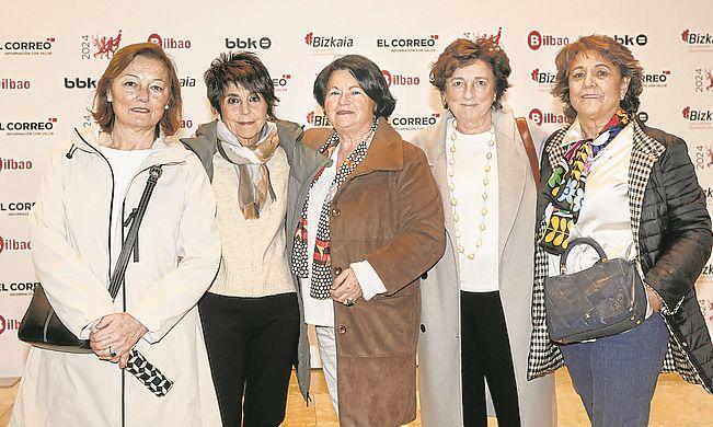 Rosa María Trinidad, Margarita Erleaga, Marivi Echaburu, Ana Erdoiza y Fátima Rodríguez.