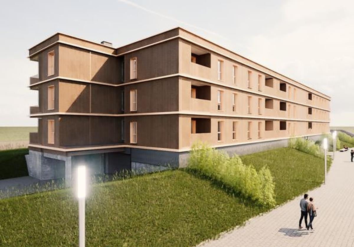 Las 33 VPO de alquiler que se desarrollan en Sopela serán las primeras vivienda prefabricadas de Euskadi.
