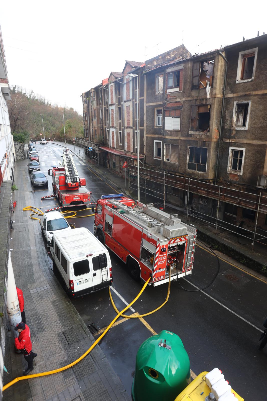 El día después del incendio de Basauri