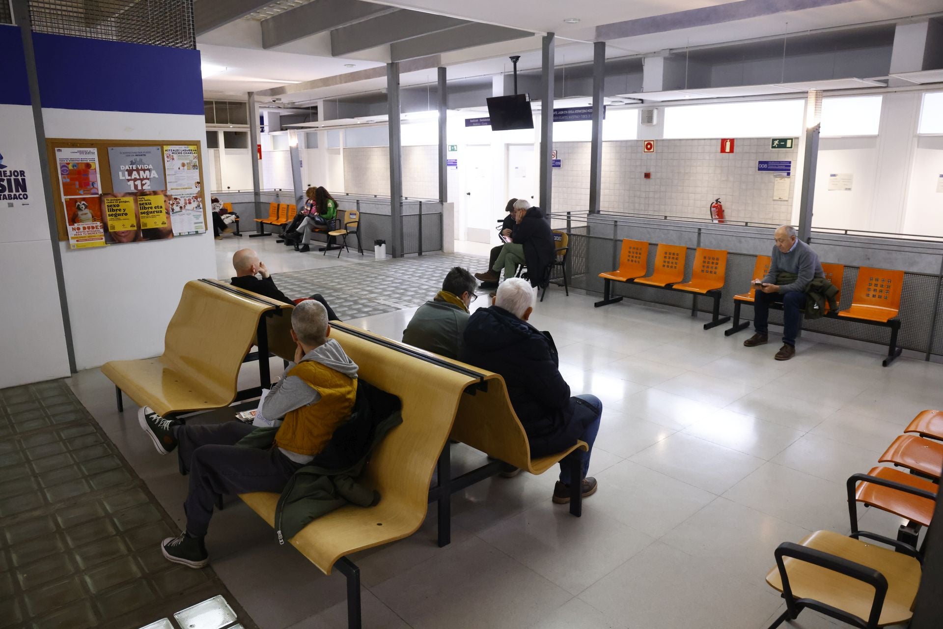 Sala de espera del PAC de San Martín ayer a mediodía.