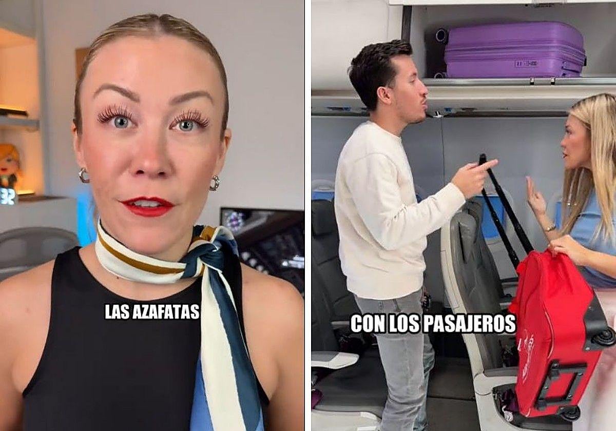 ¿Tienen derecho los pasajeros a colocar la maleta de mano encima de su asiento? Una azafata lo aclara