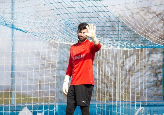 Sivera, durante uno de sus últimos entrenamientos en Ibaia.