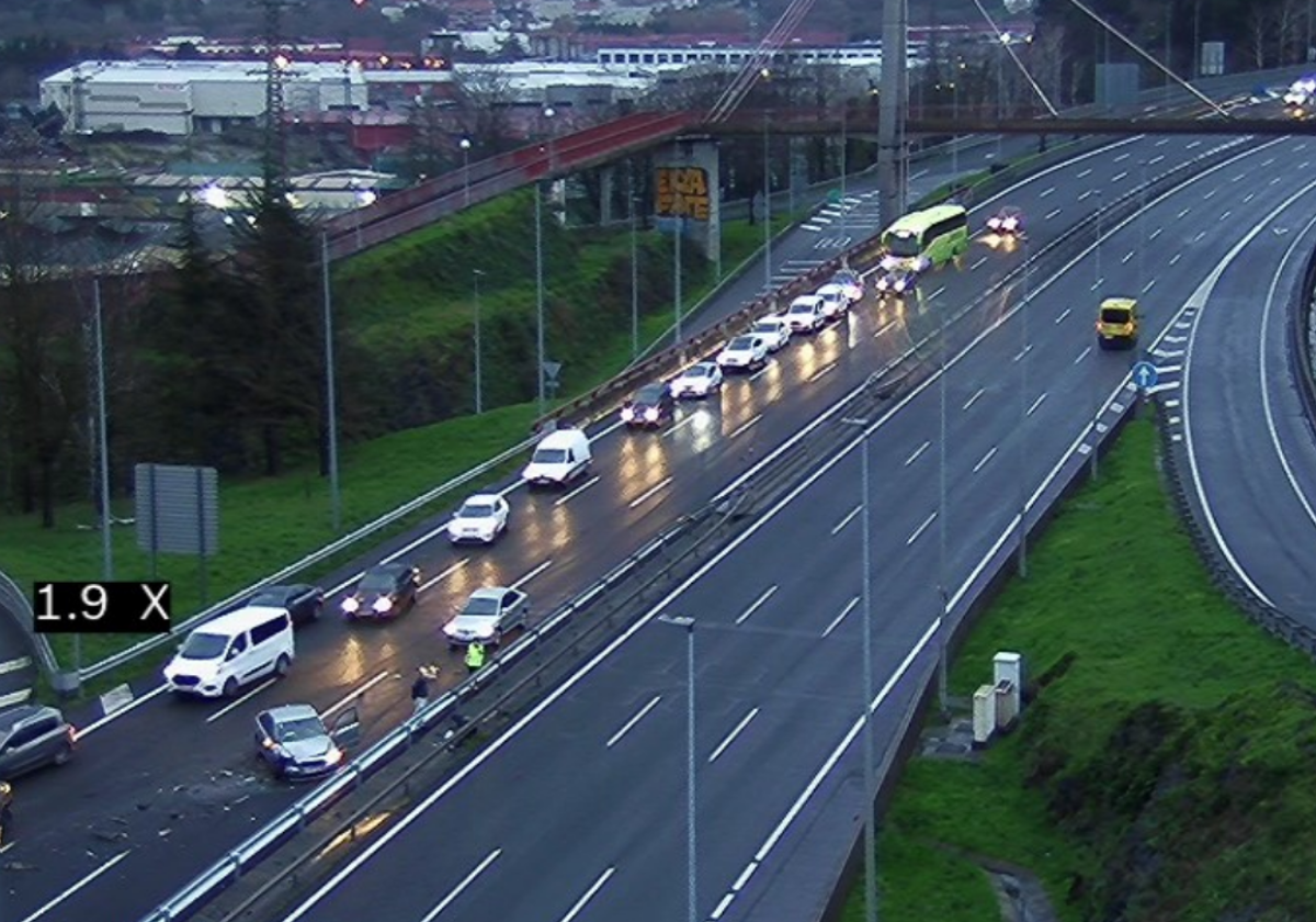 Imagen del accidente en la N-637