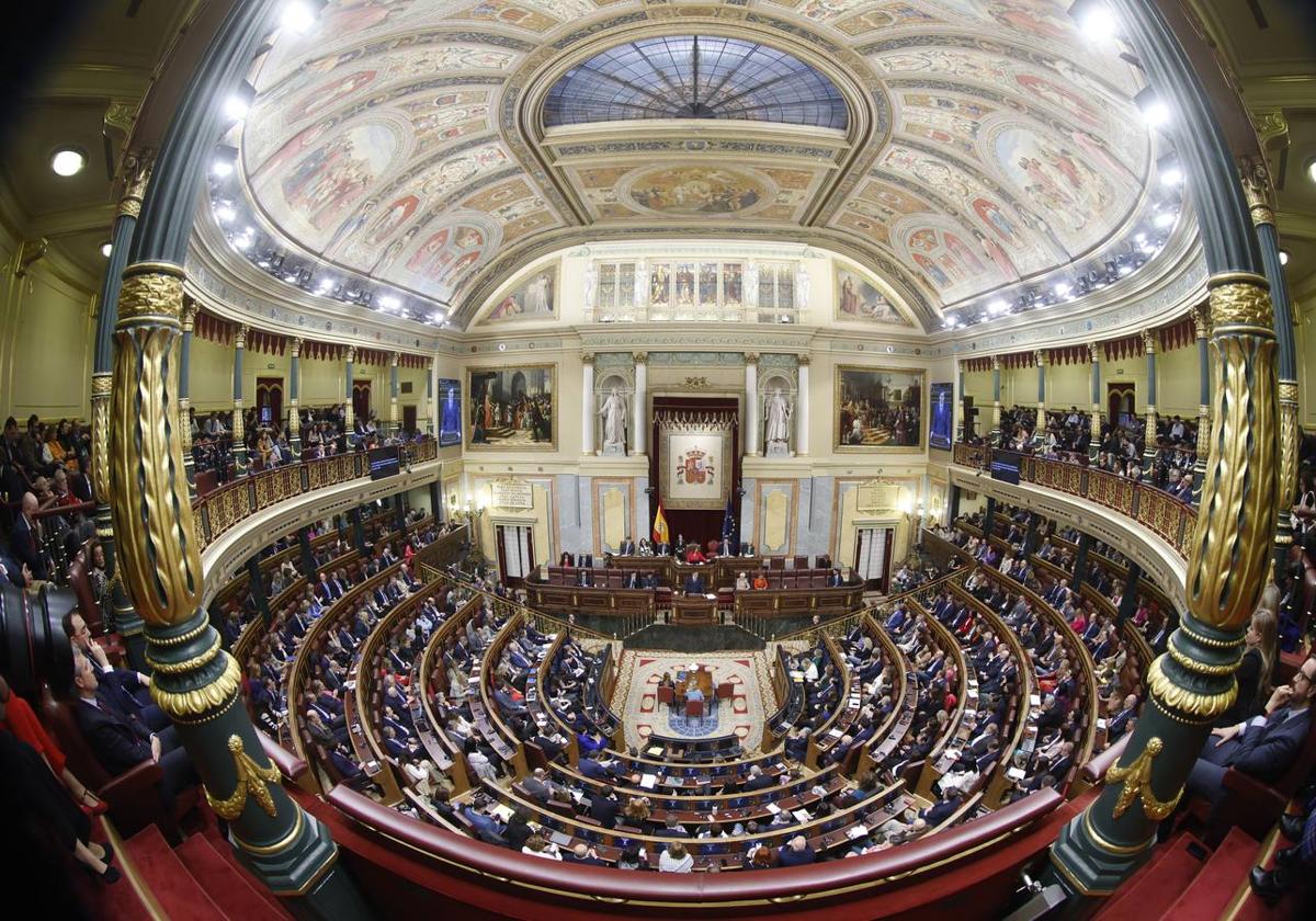 Vista del hemiciclo del Congreso durante un pleno.