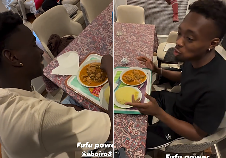Djaló y Adama Boiro se suman a la moda del fufu, el plato típico de Ghana que enamora a los Williams