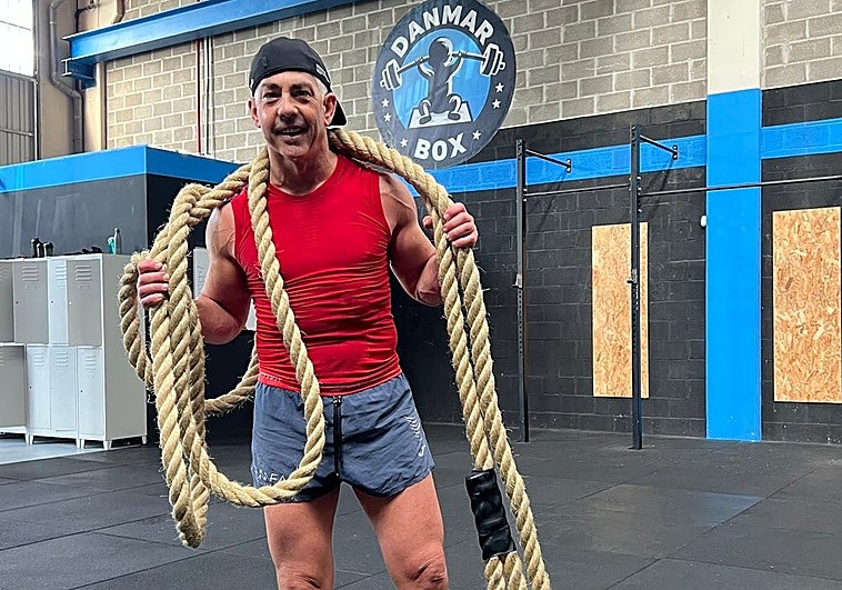 Berna Angulo en el Danmar Box de Muskiz preparándose para este HYROX.