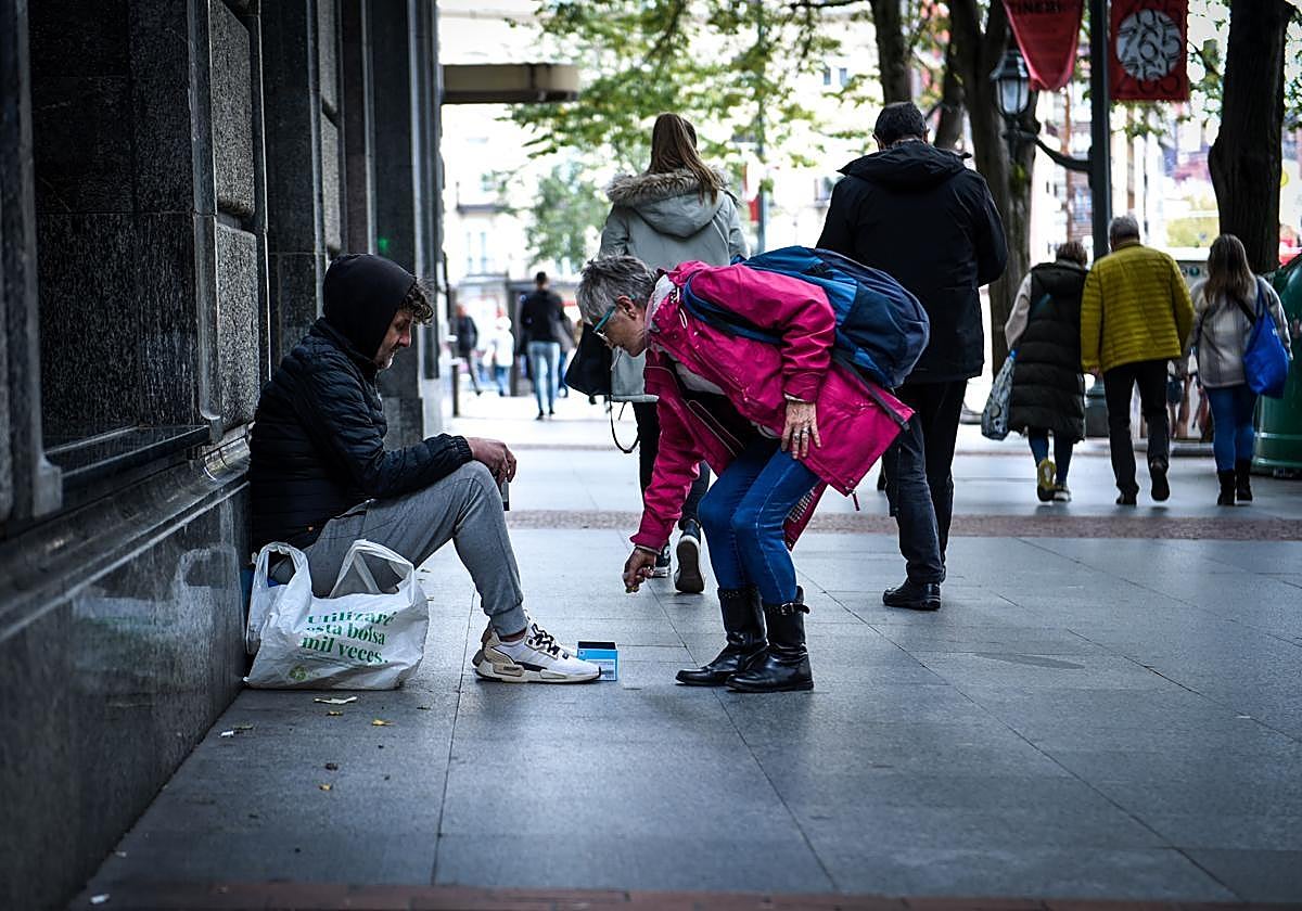 Una escena habitual en Bilbao.