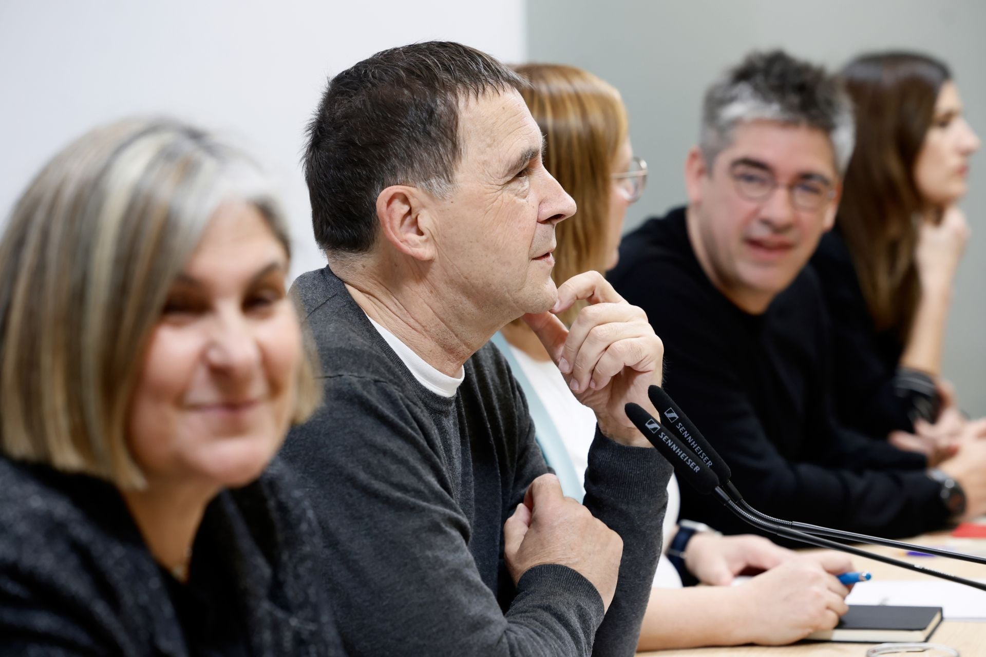 Arnaldo Otegi ha presidido la mesa política de EH Bildu este sábado en San Sebastián