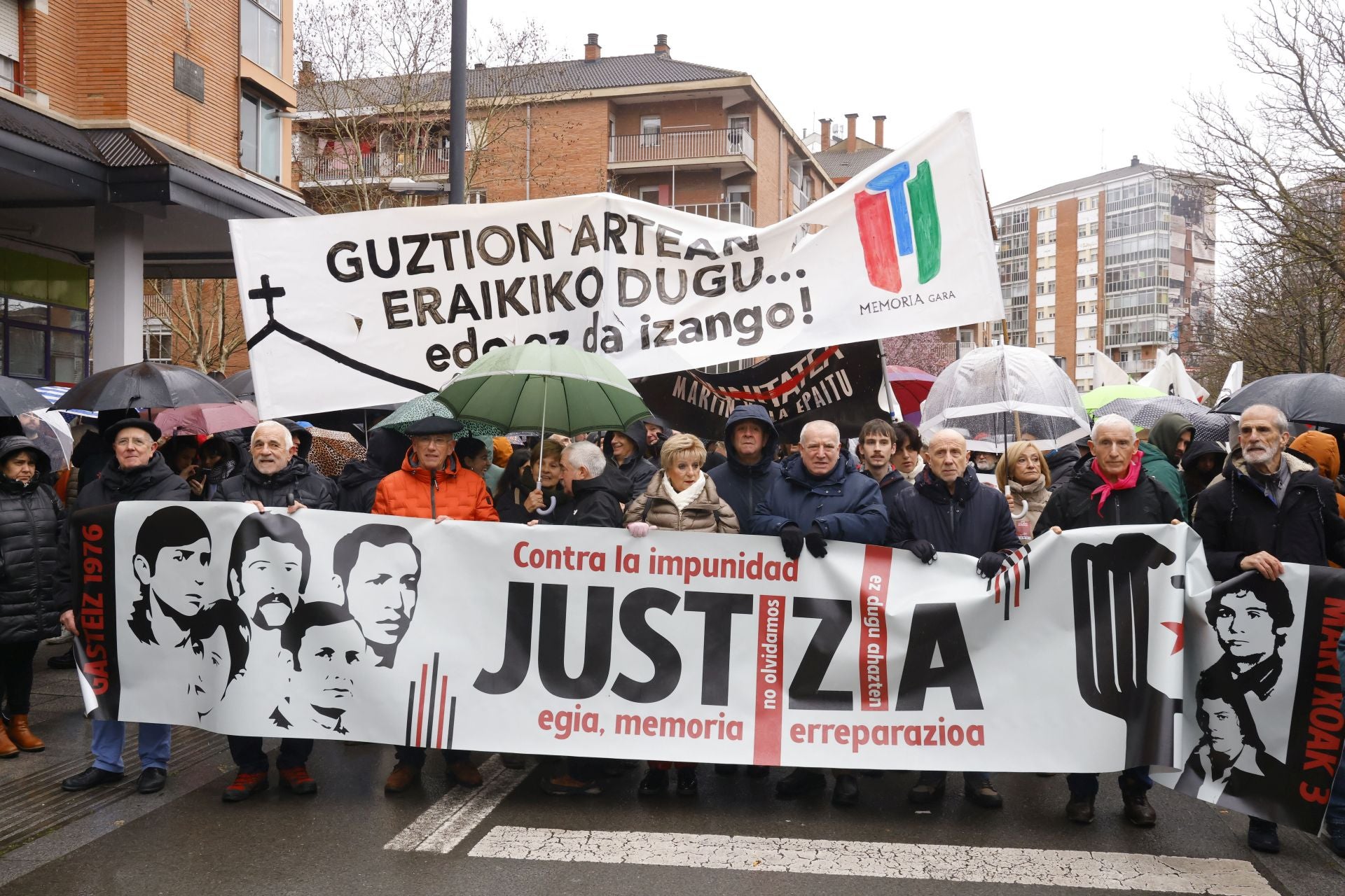 La manifestación del 3 de Marzo del pasado año saliendo desde Zaramaga