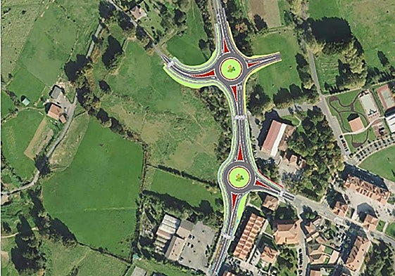 Dos nuevas rotondas agilizarán el tráfico en Loiu y en el acceso al aeropuerto