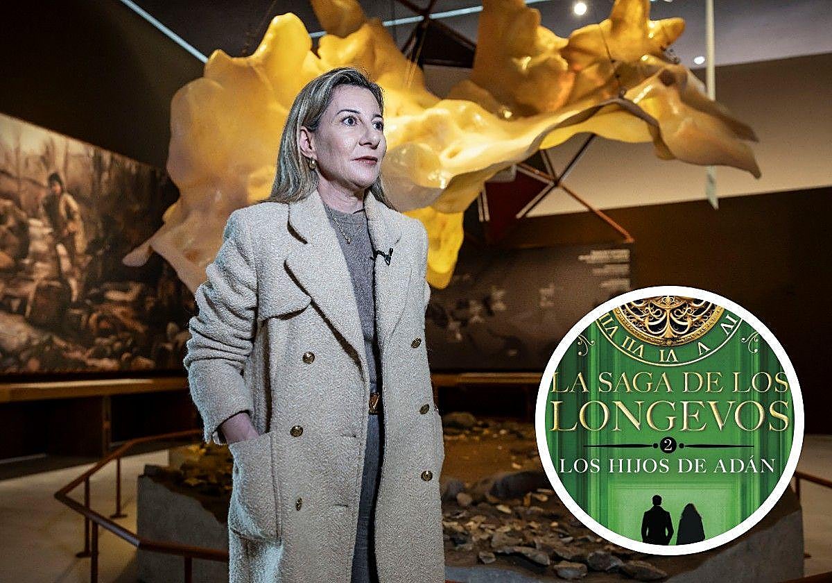 Eva Sáenz de Urturi, en el Centro de Interpretación de Puente Viesgo.