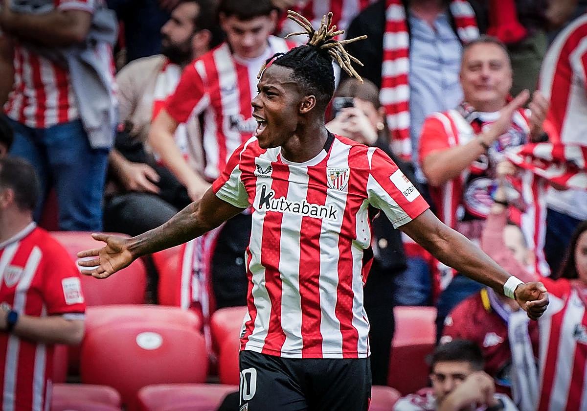 Nico Williams tras un espectacular gol en el que sortea a cinco rivales: «Aquí estoy»