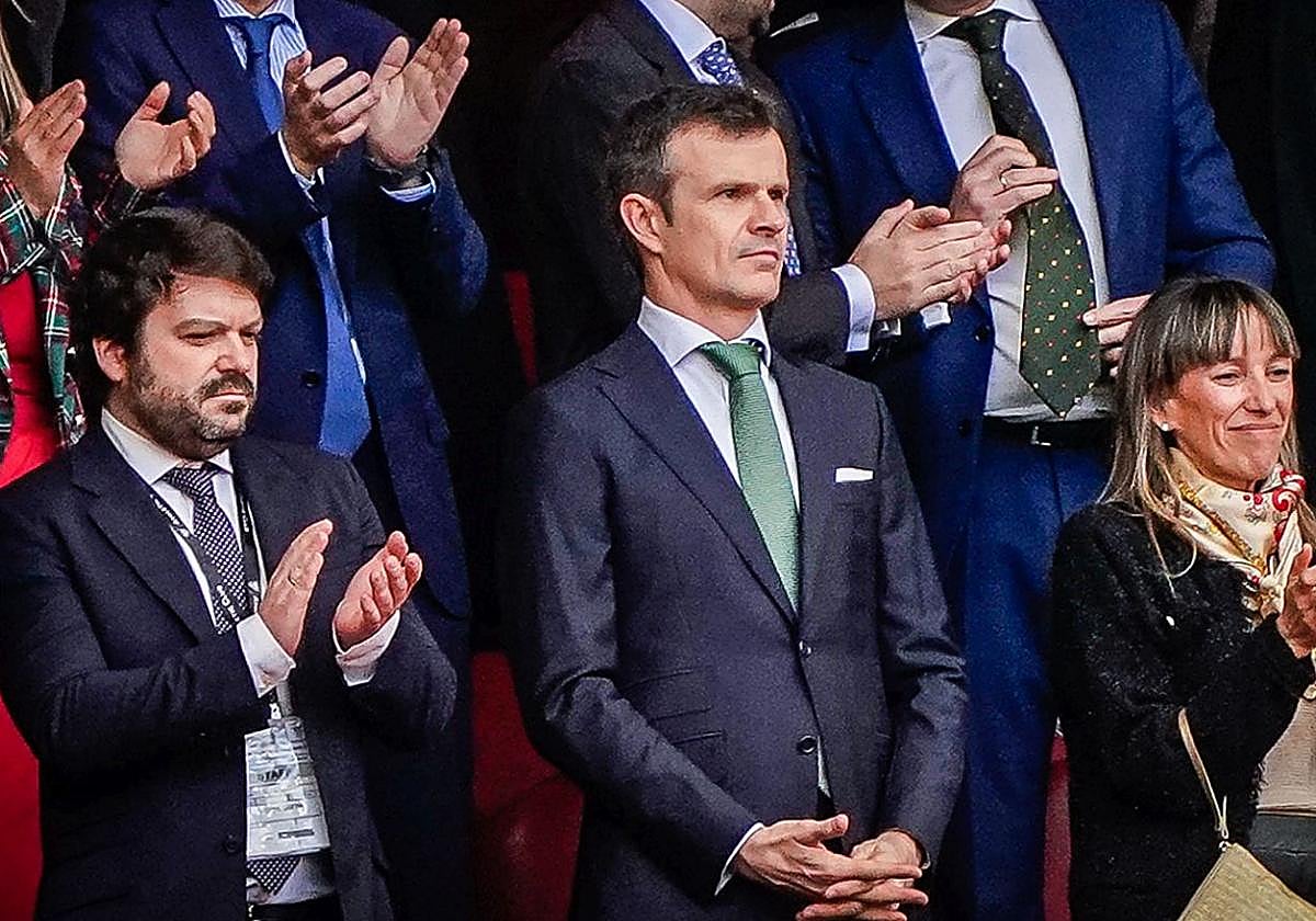 El presidente Jon Uriarte, este domingo en el palco.