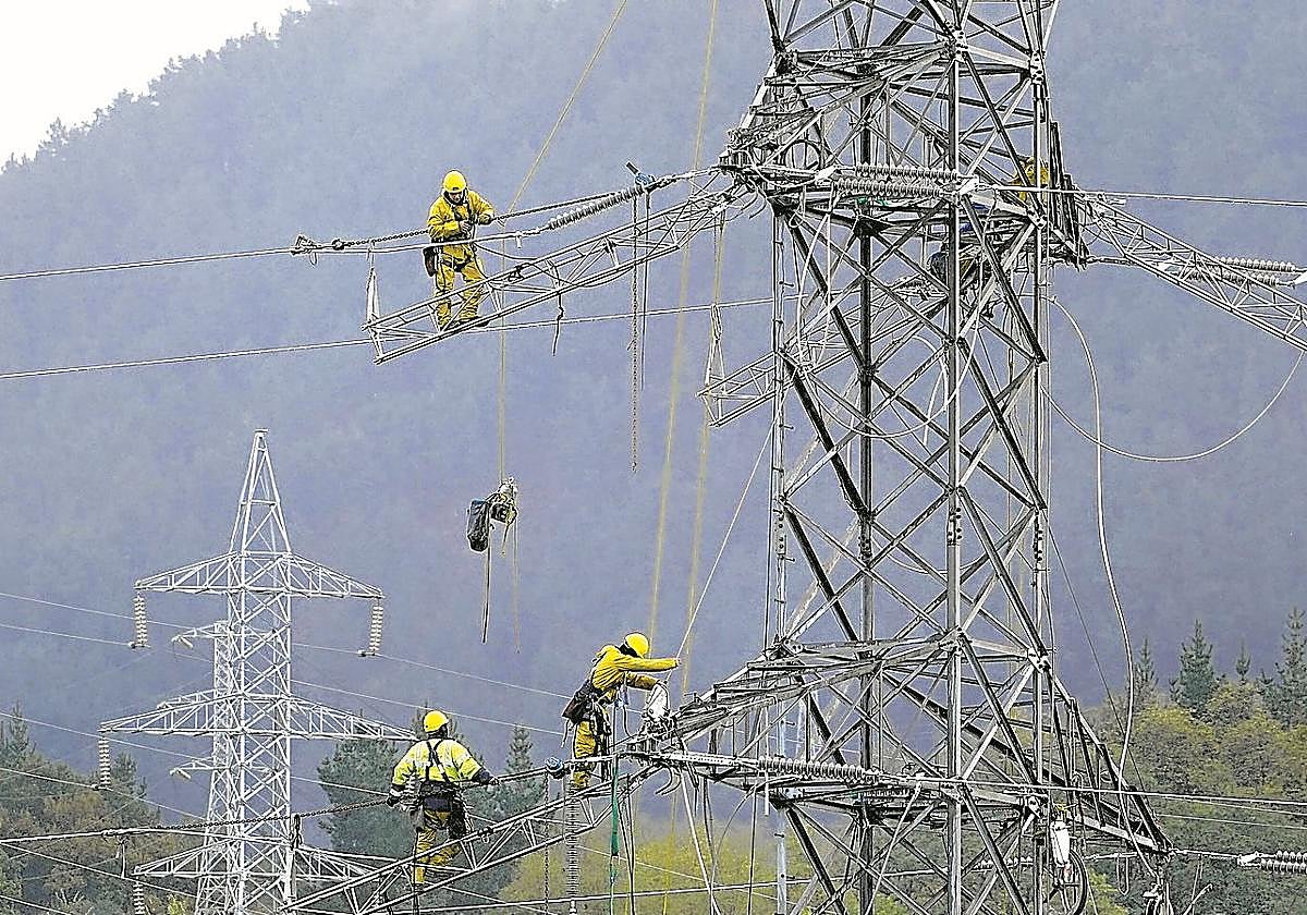 410 familias recobran sus fincas al desmantelarse las dos líneas de alta tensión de la central de Lemoiz