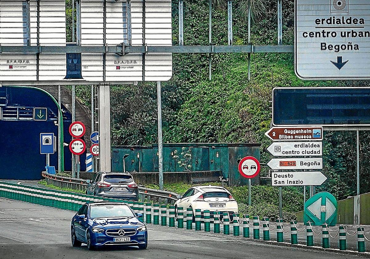 Los túneles de Artxanda, una de las vías de peaje más utilizadas del territorio.