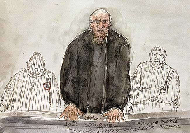 El acusado durante su declaración al inicio del juicio.