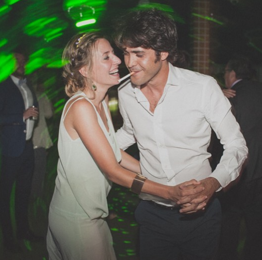 Adriana Rivas y Jorge Valdano Jr el día de su boda.