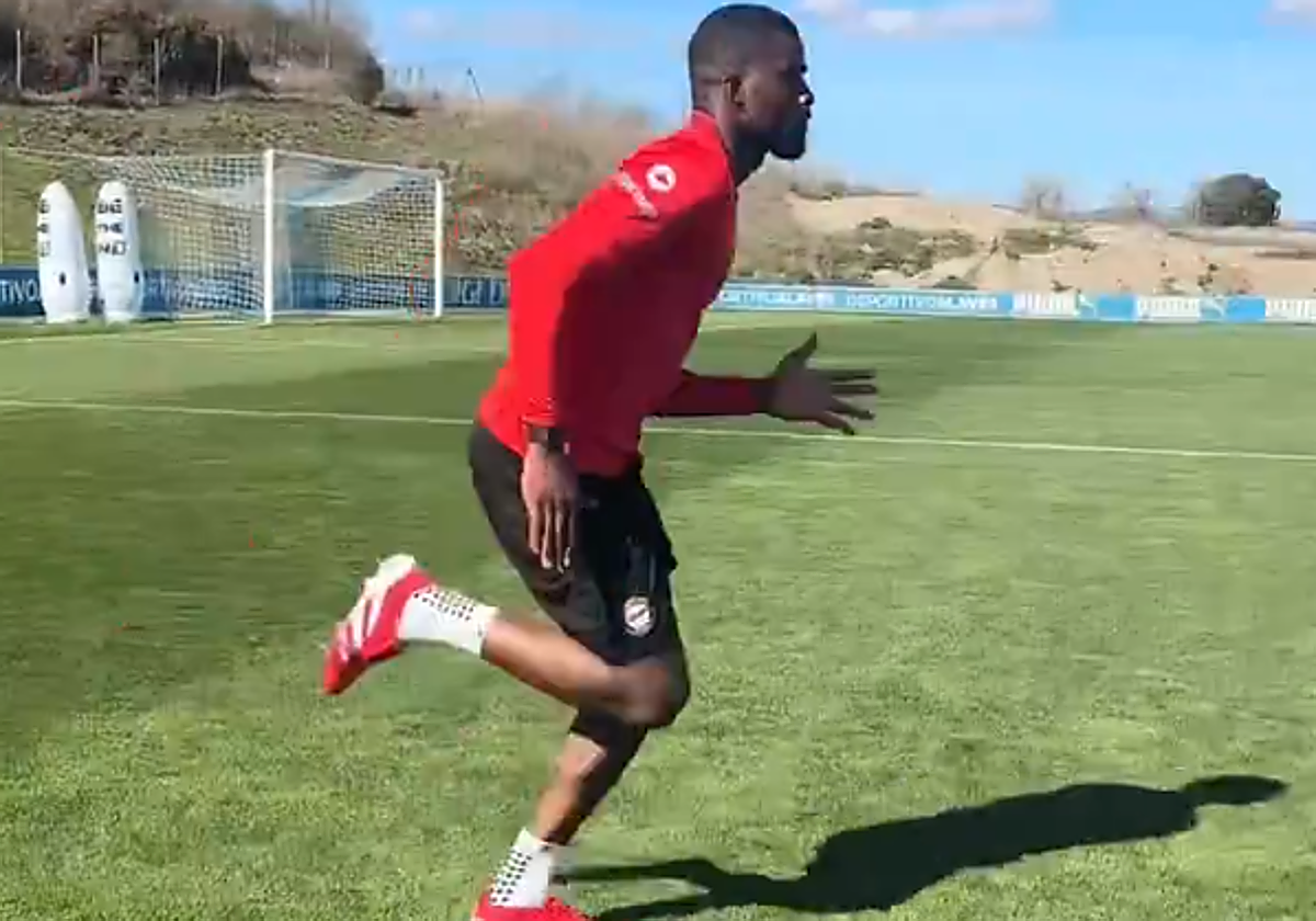 Owono, en uno de los ejercicios realizados en Ibaia.