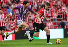 Sancet, en el partido ante el Valladolid.