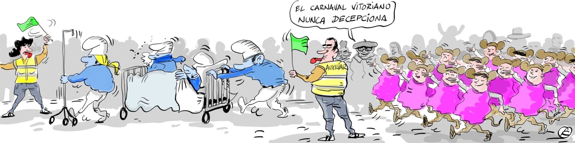 La viñeta de Cerrajería sobre el Carnaval de Vitoria