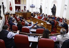 Un anterior pleno de las Juntas Generales.