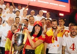 Los nervios de Aitana durante la celebración de la Eurocopa: «Madre mía cuanta gente... En qué momento digo yo que sí»