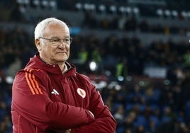 Claudio Ranieri en un encuentro con la Roma