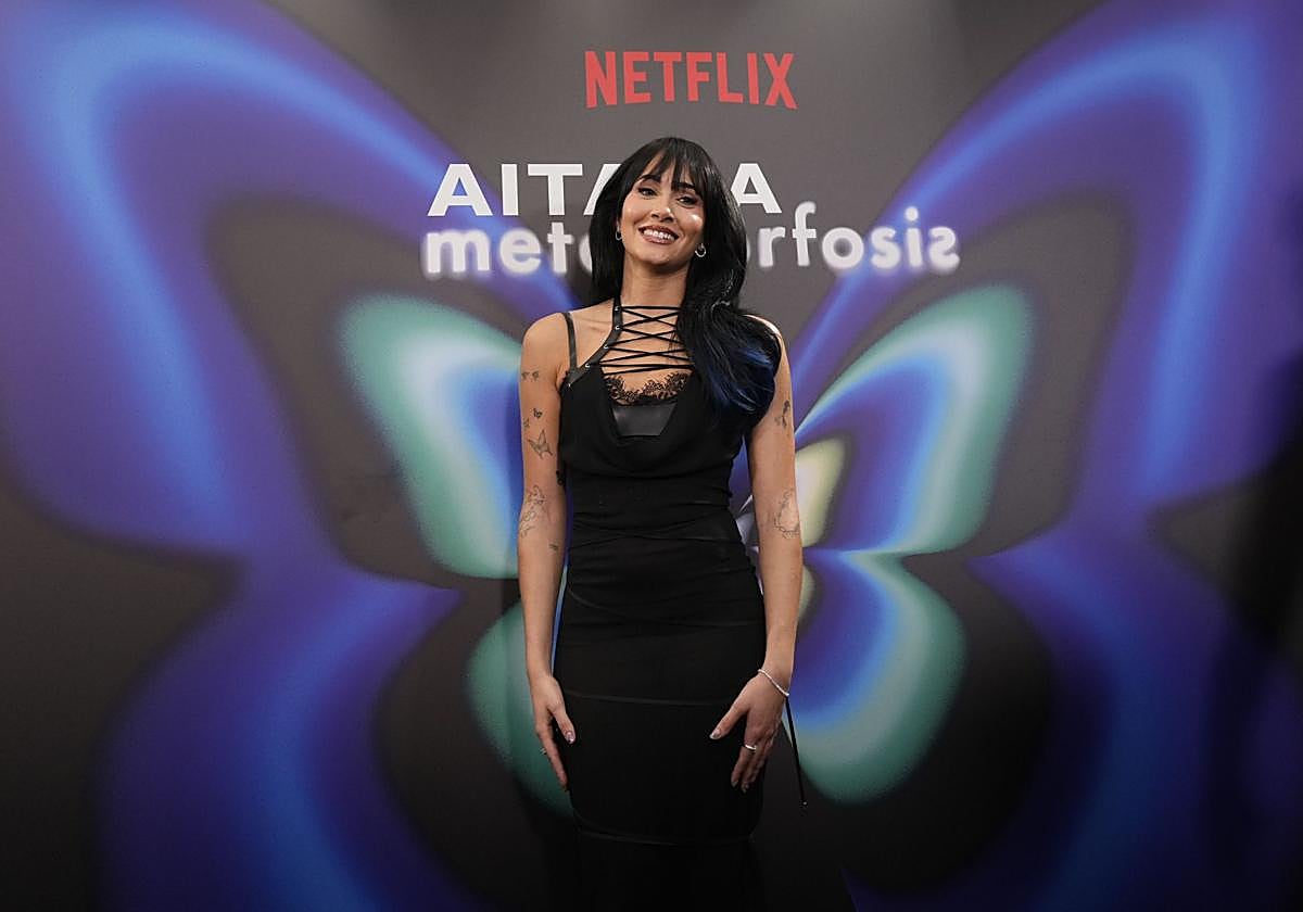 Aitana 'Metamorfosis' dokumentalaren aurkezpenean.