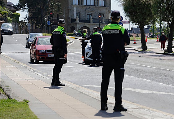 Control de la Policía Local de getxo en una imagen de archivo.